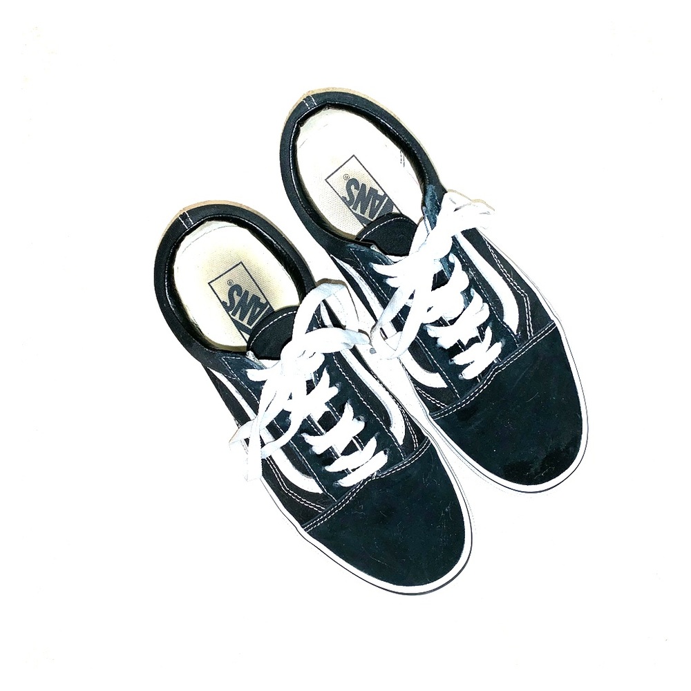 Black Vans size 7 men’s or 8.5 women’s